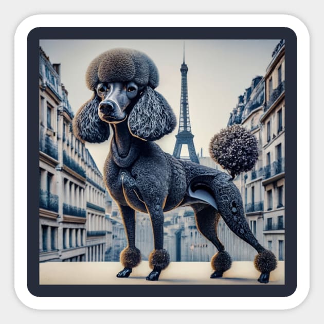 Avant-Garde French Poodle Sticker by JimDeFazioPhotography